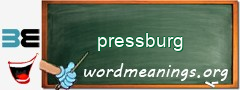 WordMeaning blackboard for pressburg